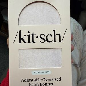 Kitsch Satin Bonnet Packaging - Pale Pink & Black Text